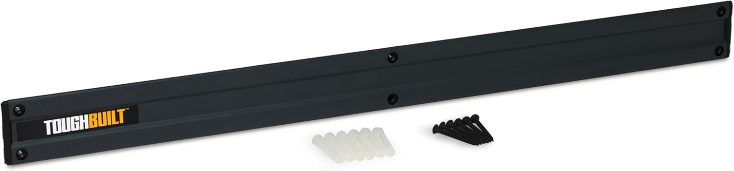 ToughBuilt–24″ Wall Organizer, Heavy-Duty Steel Wall Rail, Tool & Pouch Storage