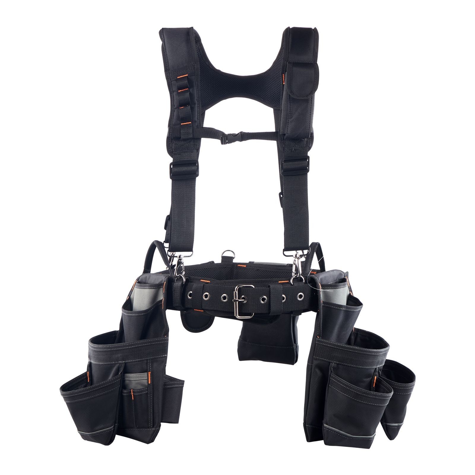 Adjustable 19-Pocket Tool Belt, 600D Polyester, 31-51in Waist