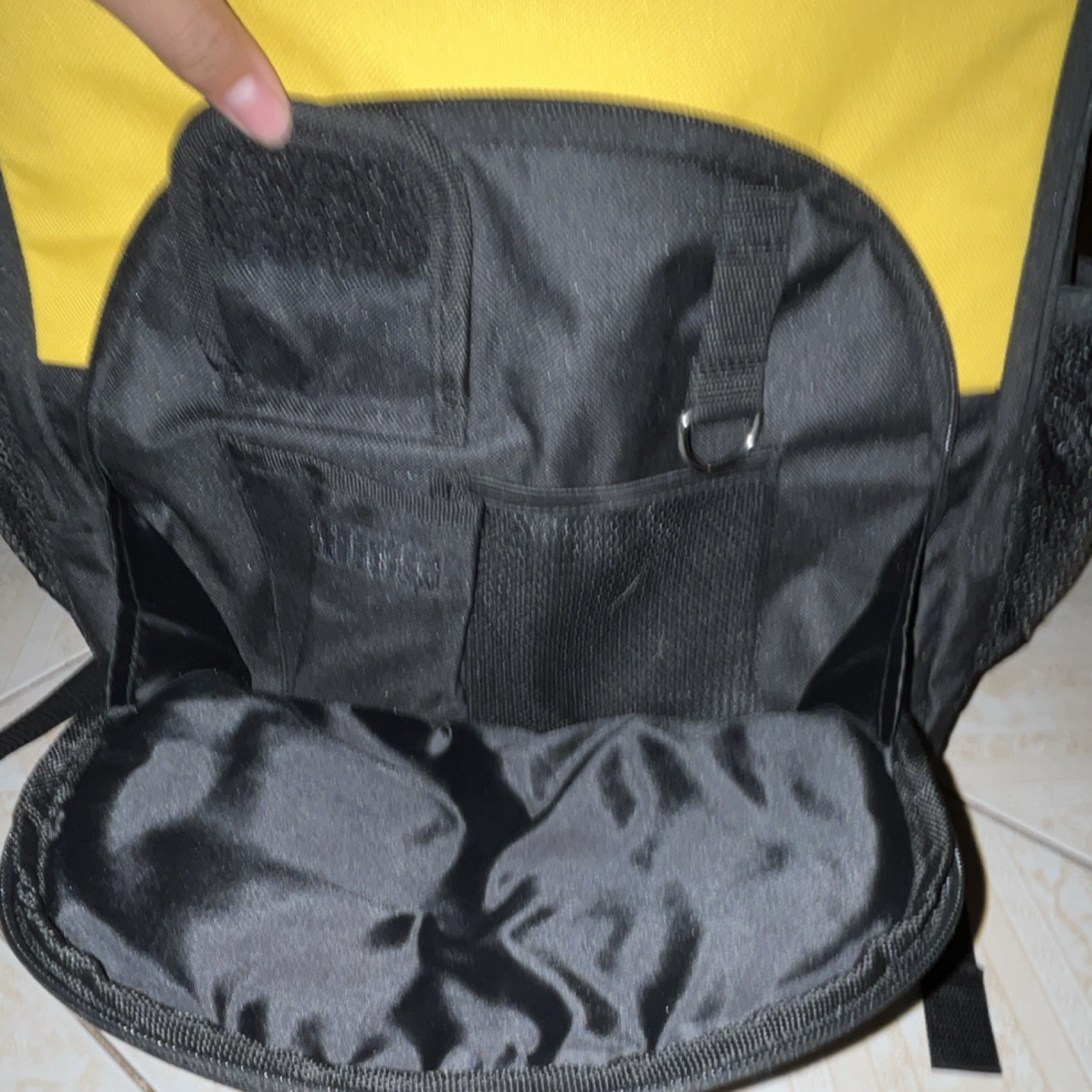 Olympia Tools Tool Backpack Black Yellow Multiple Pockets Adjustable Straps