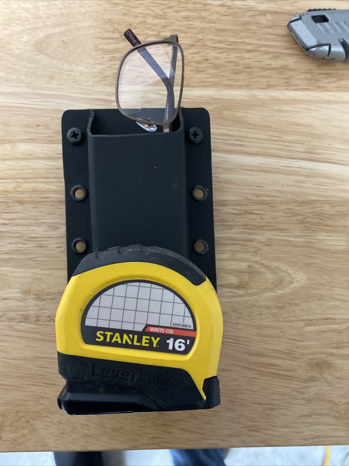 Utility knife holster and tool pouch. Cordless Drill Holster / Hanger. KYDEX.