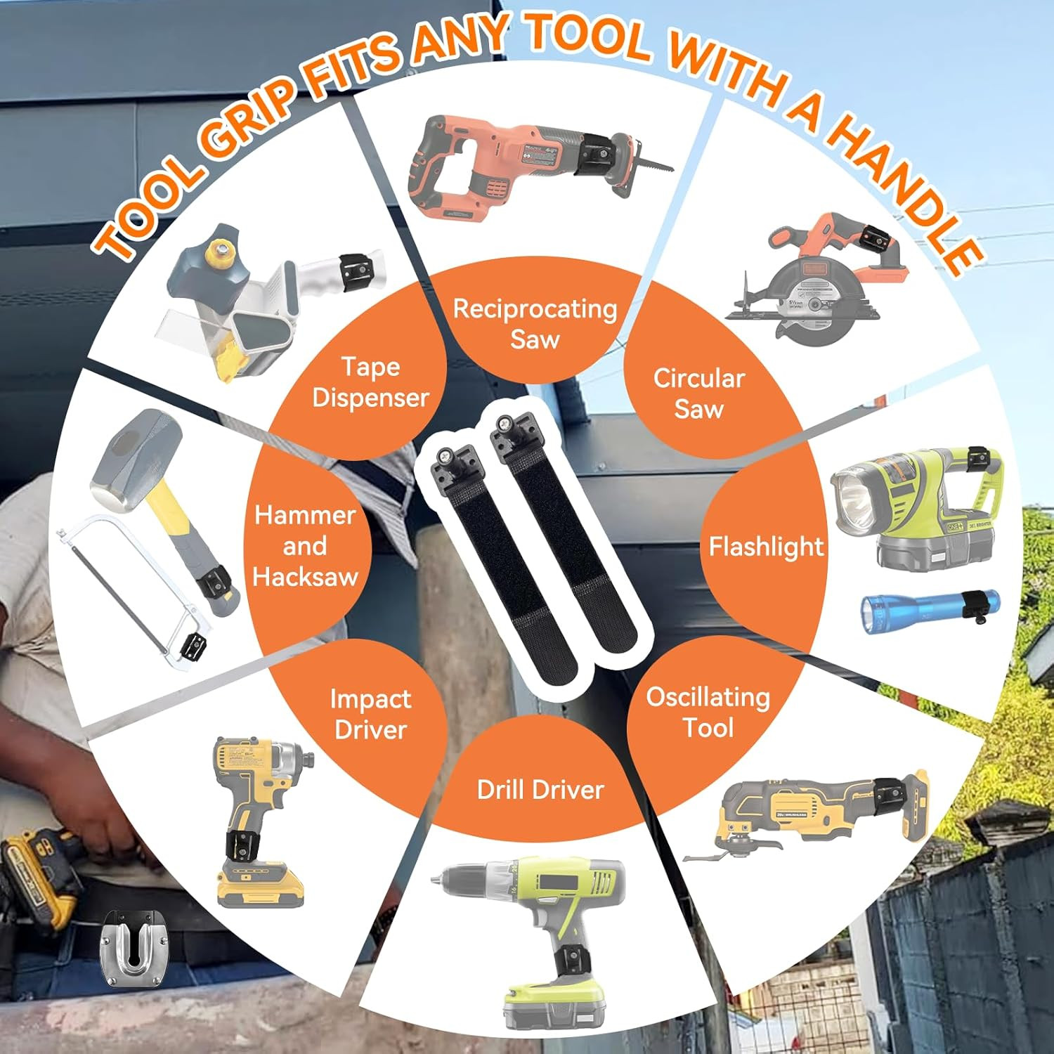Universal Tool Holster for Tool Belt Accessories, Drill Holder for Power Drill,