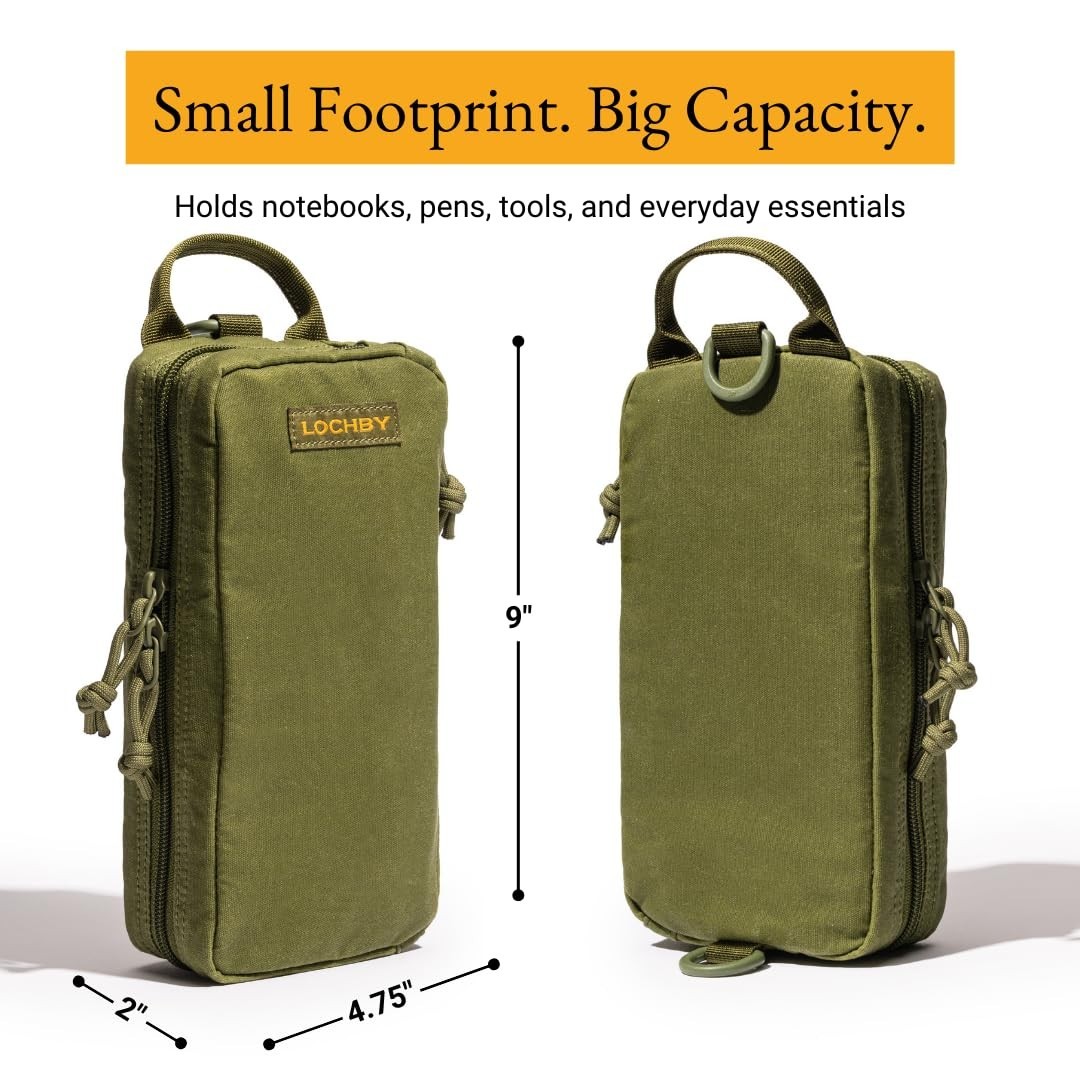 Multipurpose Tactical Tool Bag | Water Resistant Waxed Canvas Pouch | EDC, Art,