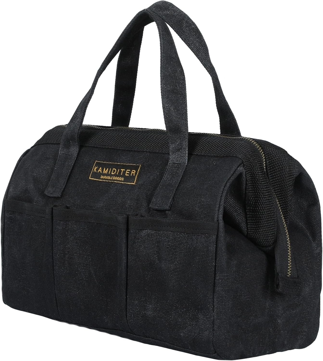 Waxed Canvas Tool Bag 16oz – Heavy Duty Zipper, Multi-Pocket Storage Organizer