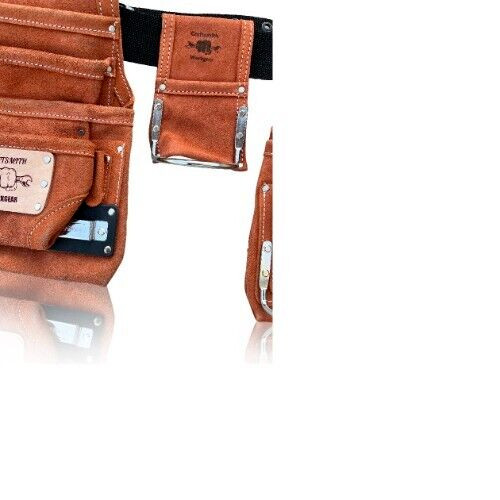 Heavy Duty Roofer, Framer, and Carpenter Tool Belt | Suede Leather | Durable