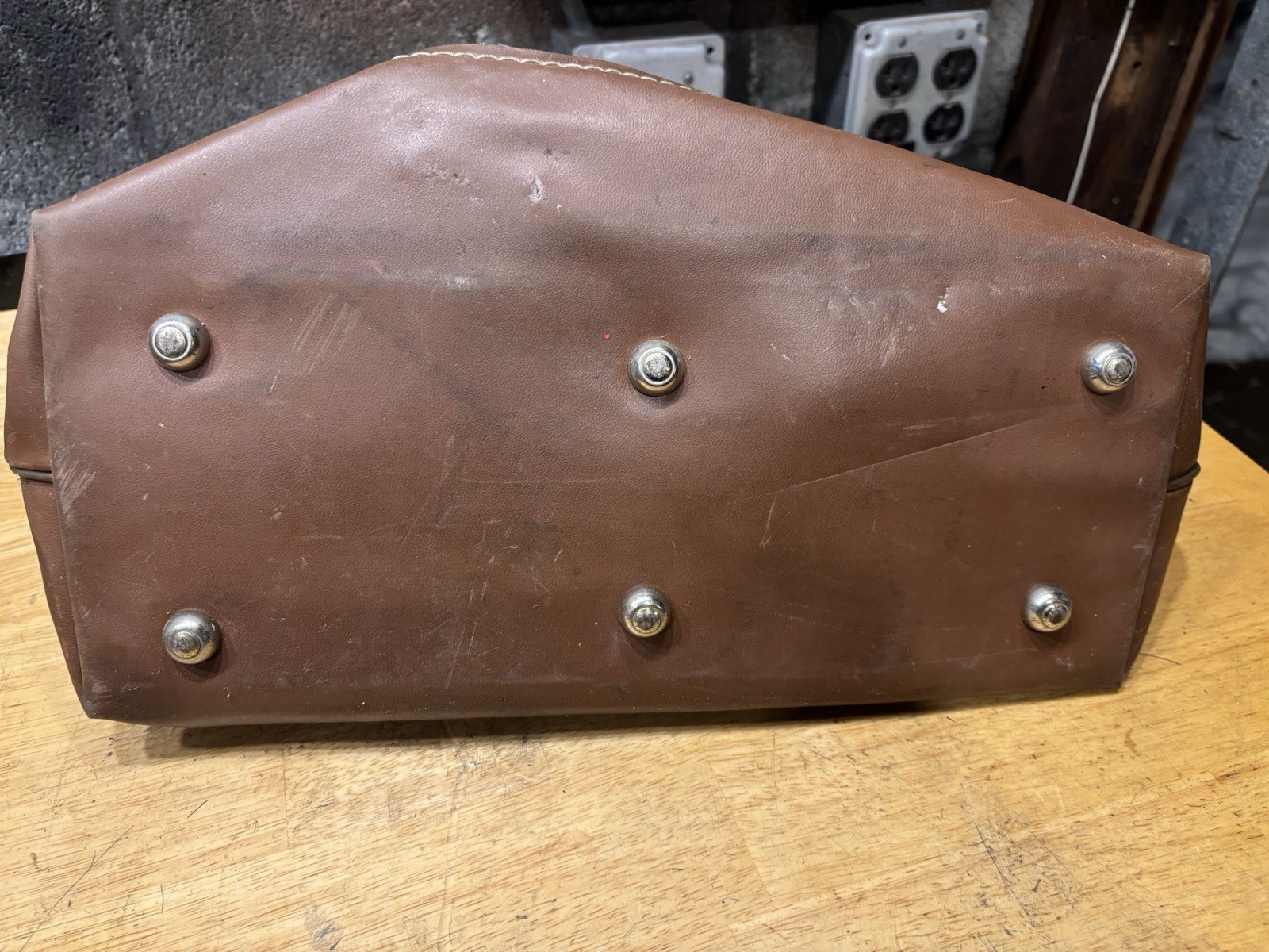 Vintage Klein Tools Lineman Bag 5102-16 Canvas Leather USA