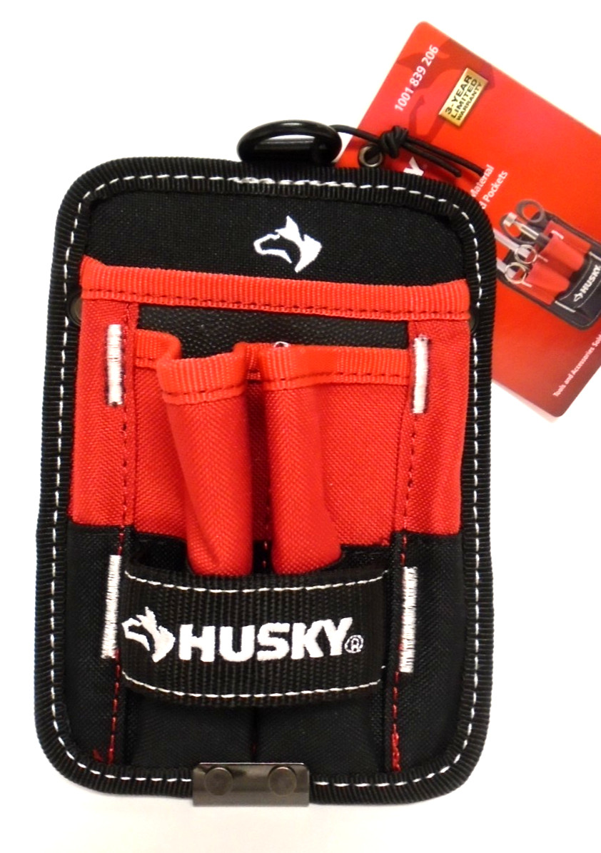 HUSKY 5 Inch 3 Pocket Pouch with Belt Clip 600 Denier Heavy Duty Free Shipping