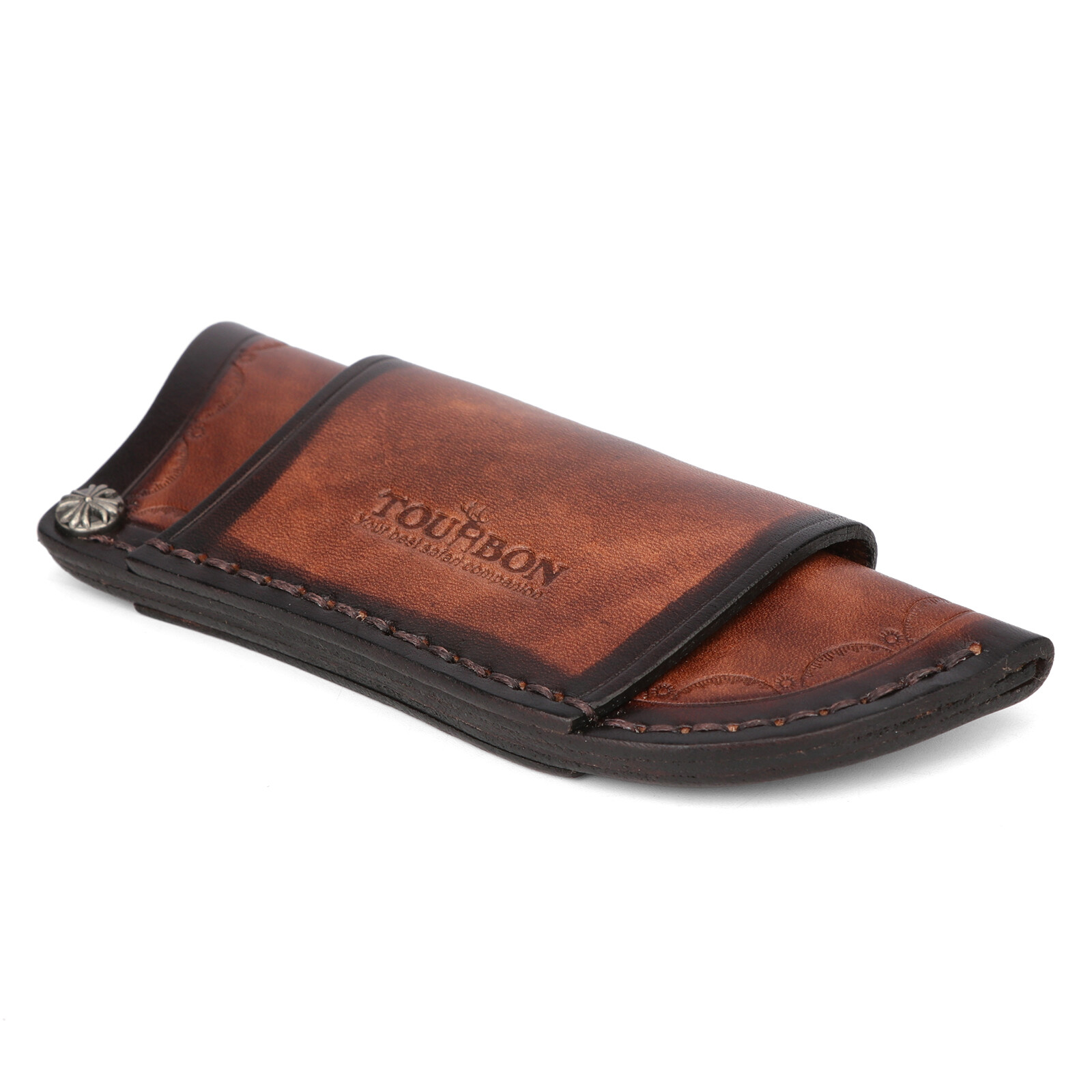 TOURBON Leather Knife Sheath Fixed Blade Case Belt Pouch Fit 4in Knives Camping