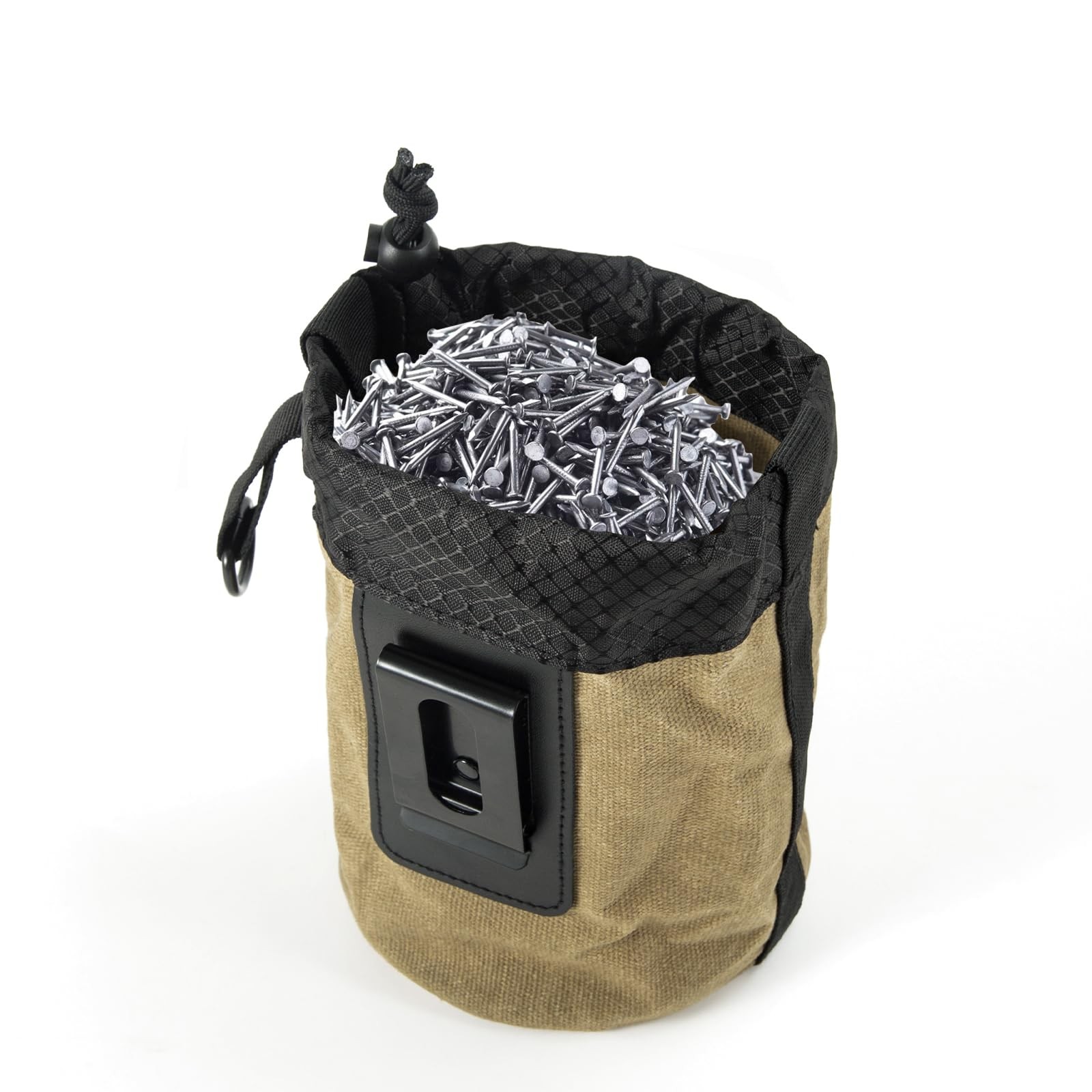Nail/Screw Work Pouch,Metal Clip-On Tool Pouch for Tools Screws and Nails,Ideal