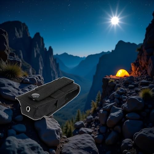 Black Outdoor Flashlight Pouch – Waterproof 600d Nylon Fabric – Waterproof Bag