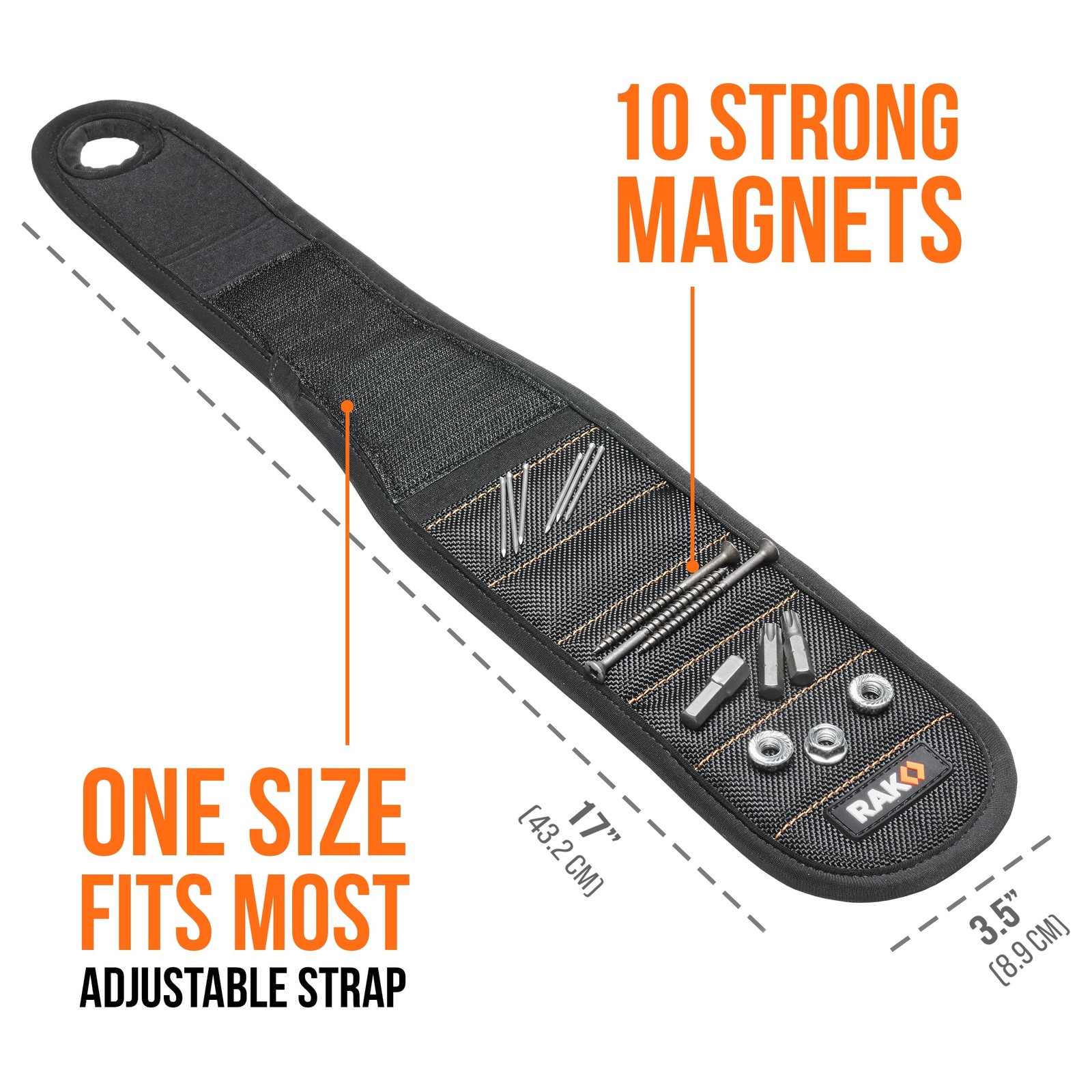 Magnetic Wristband, Thumb Loop for Holding Screws, Nails, Drill Bits for Men …