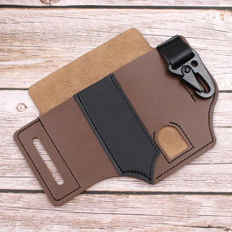 Outdoor Hunting Multi Tool Leather Bag, Portable Tool Storage Bag Leather Cover