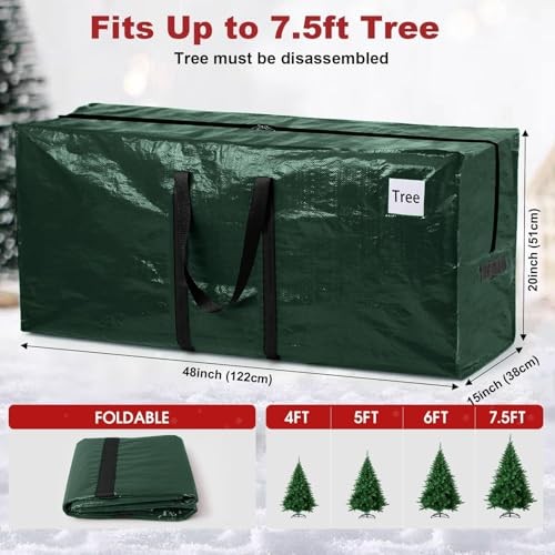 EverMerry Moving Bag, Christmas Tree Bag Fits Up to 7.5 Ft 7.5 FT Green