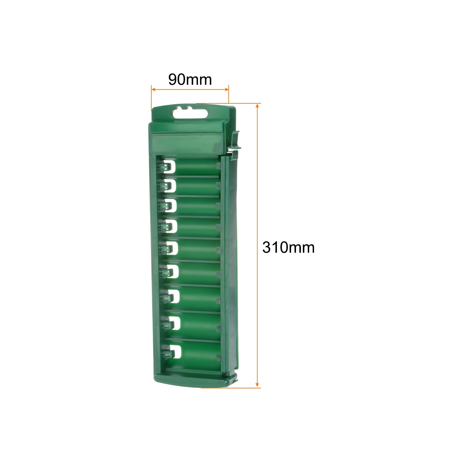 Socket Organizer 3/8″ Drive 9 Slots Portable Deep Socket Clip Rail Holder