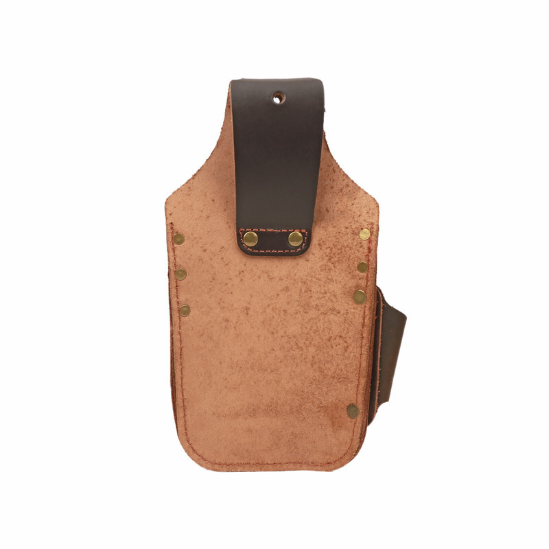 TOURBON Workshop Small Maintenance Tools Carrier Belt Pouch Buffalo Hide Leather
