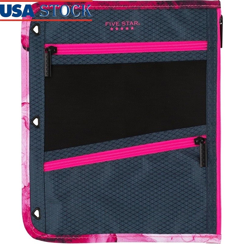 Durable Polyester Storage Pouch W/ 3 Pockets & Micro-Mesh Panel Organization New