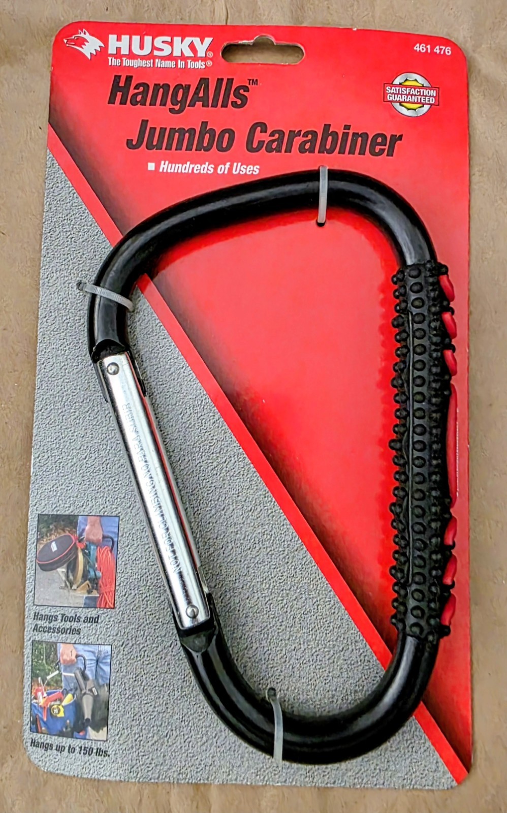 HUSKY HangAlls Jumbo Carabiner Heavy Duty NEW Hangs Up To 150Lbs