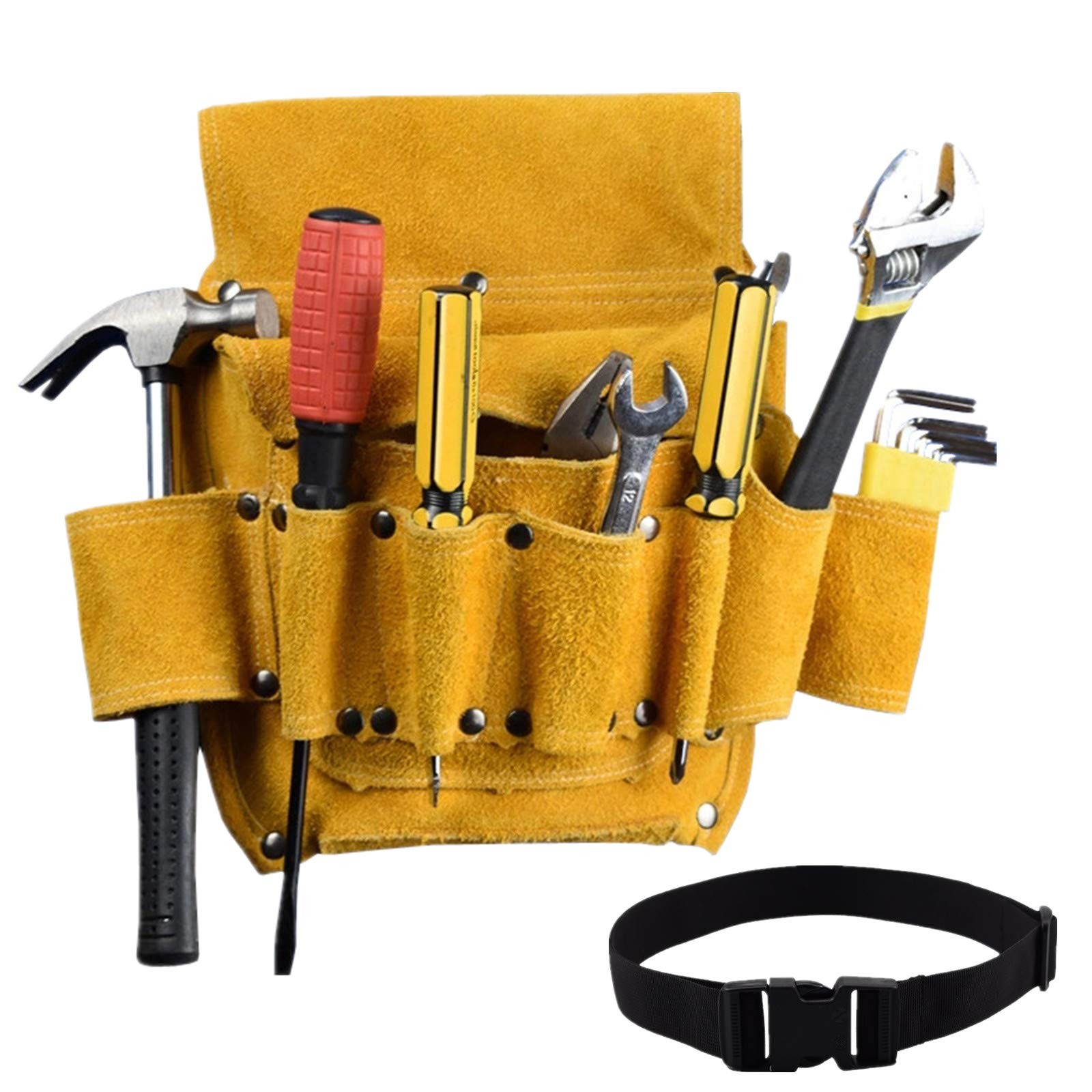 Topways Leather Tool Belt Pouch/Work Apron for Carpenters and Builders, Suede…