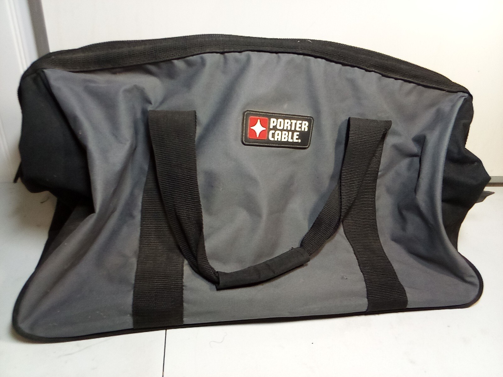 Porter Cable Heavy Duty Tool Tote Bag Zippered 16 X 10 X 12 Gray / Black