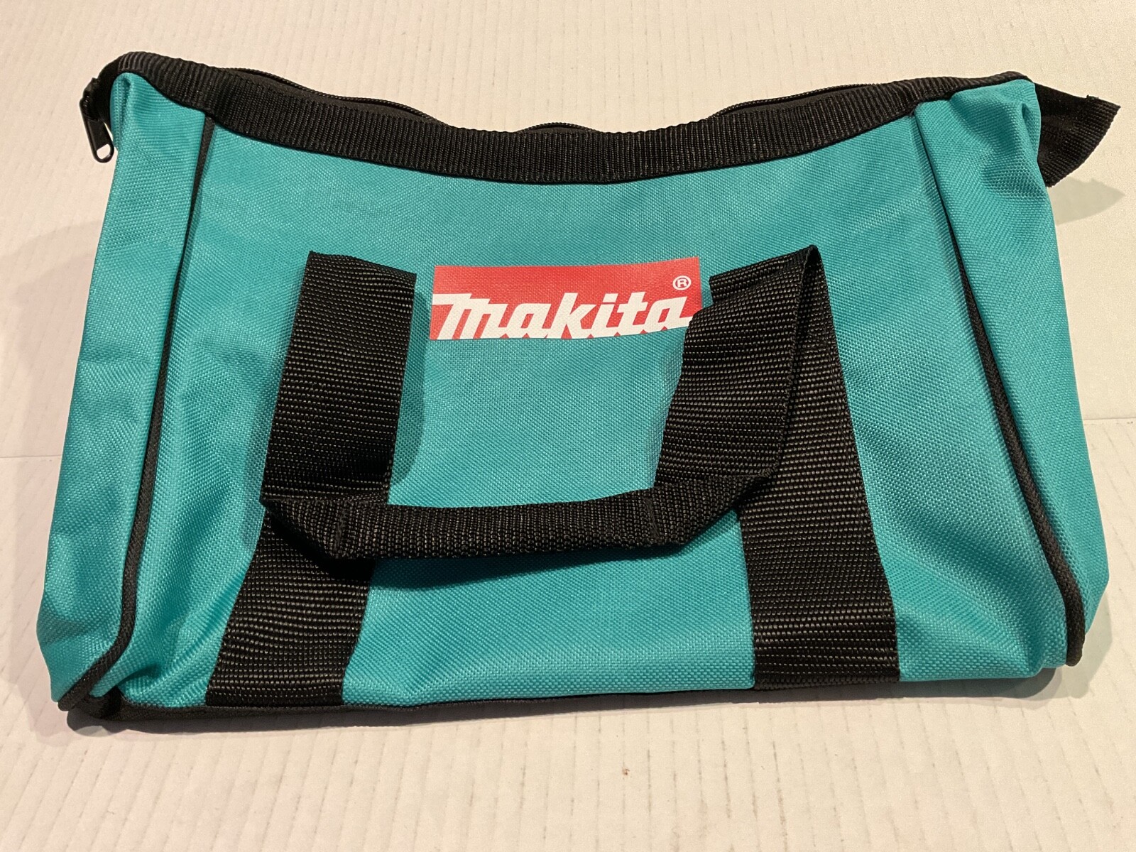MAKITA Brand Tool Bag Small 11 x 10 x8 Canvas Zipper Handles teal black NEW