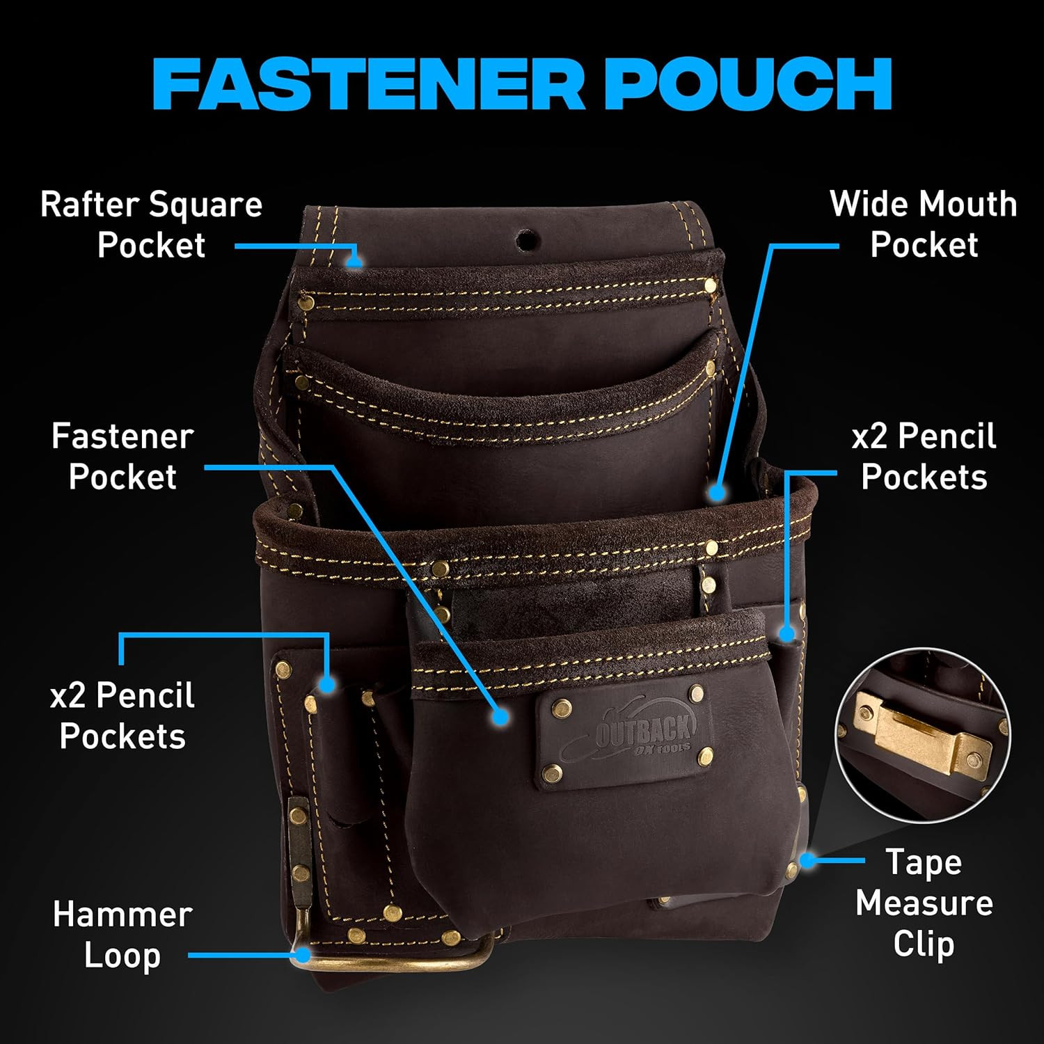 Pro Oil‑Tanned Leather Carpenter Tool Belt with Padded Suspenders & Dual Hammer