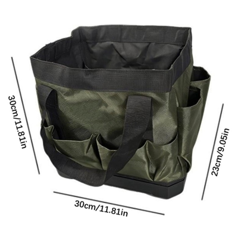 Durability Fabric Tool Bag With Reinforced Plastic Base Handle Box For Repair