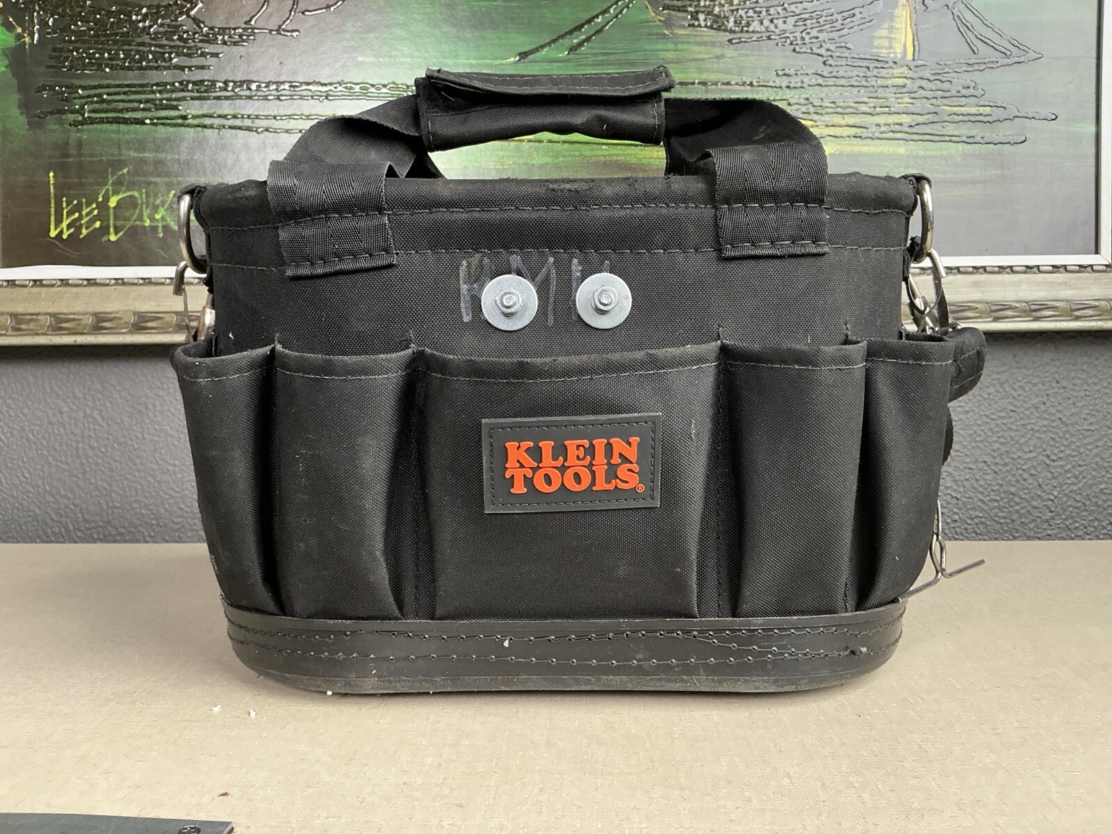 Klein Tools Polyester 8 Pocket Oval Tool Tote Bag Bucket – 55239H 