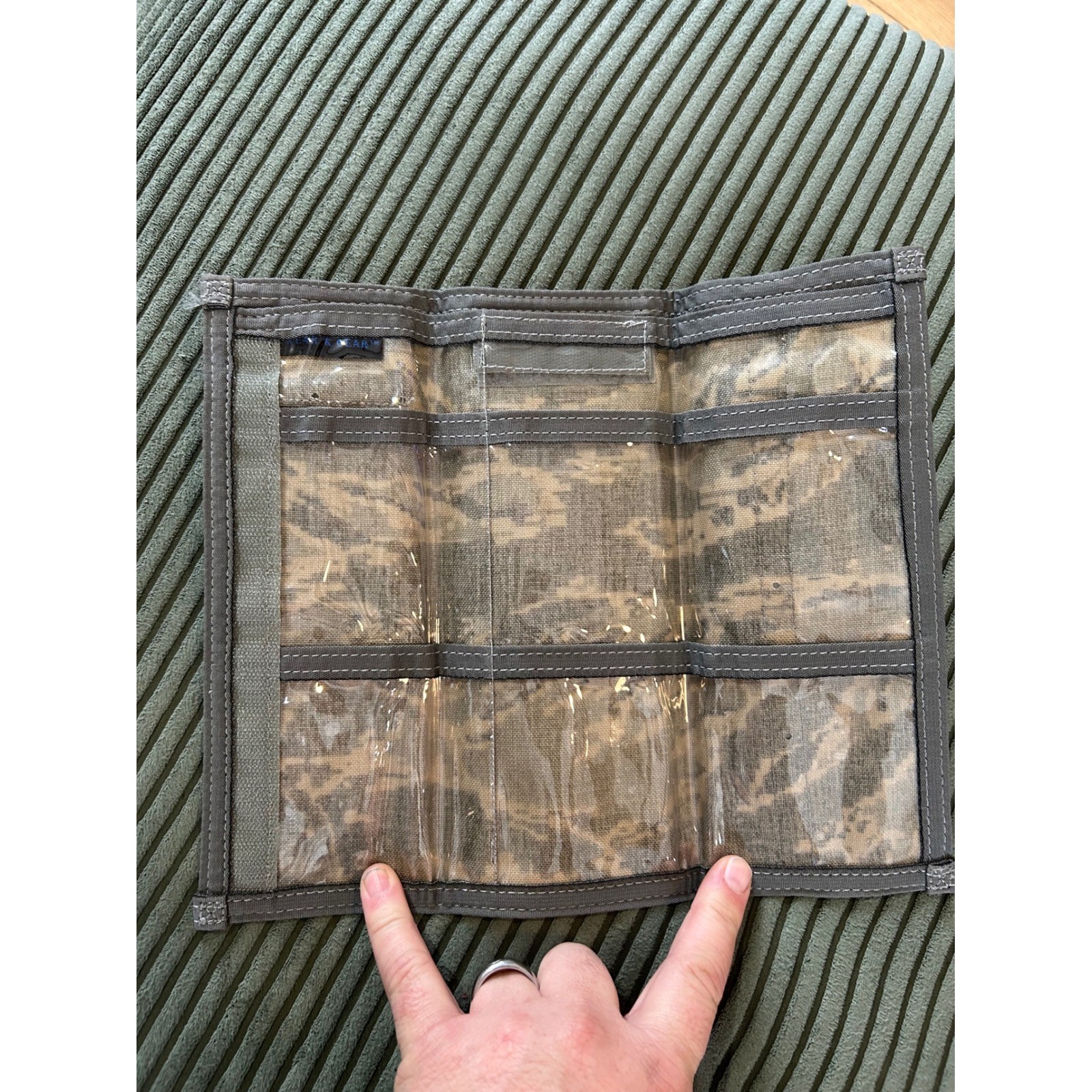 Advantage Wear Gear Camo Utility Pouch Organizer Foldable Clear Pockets