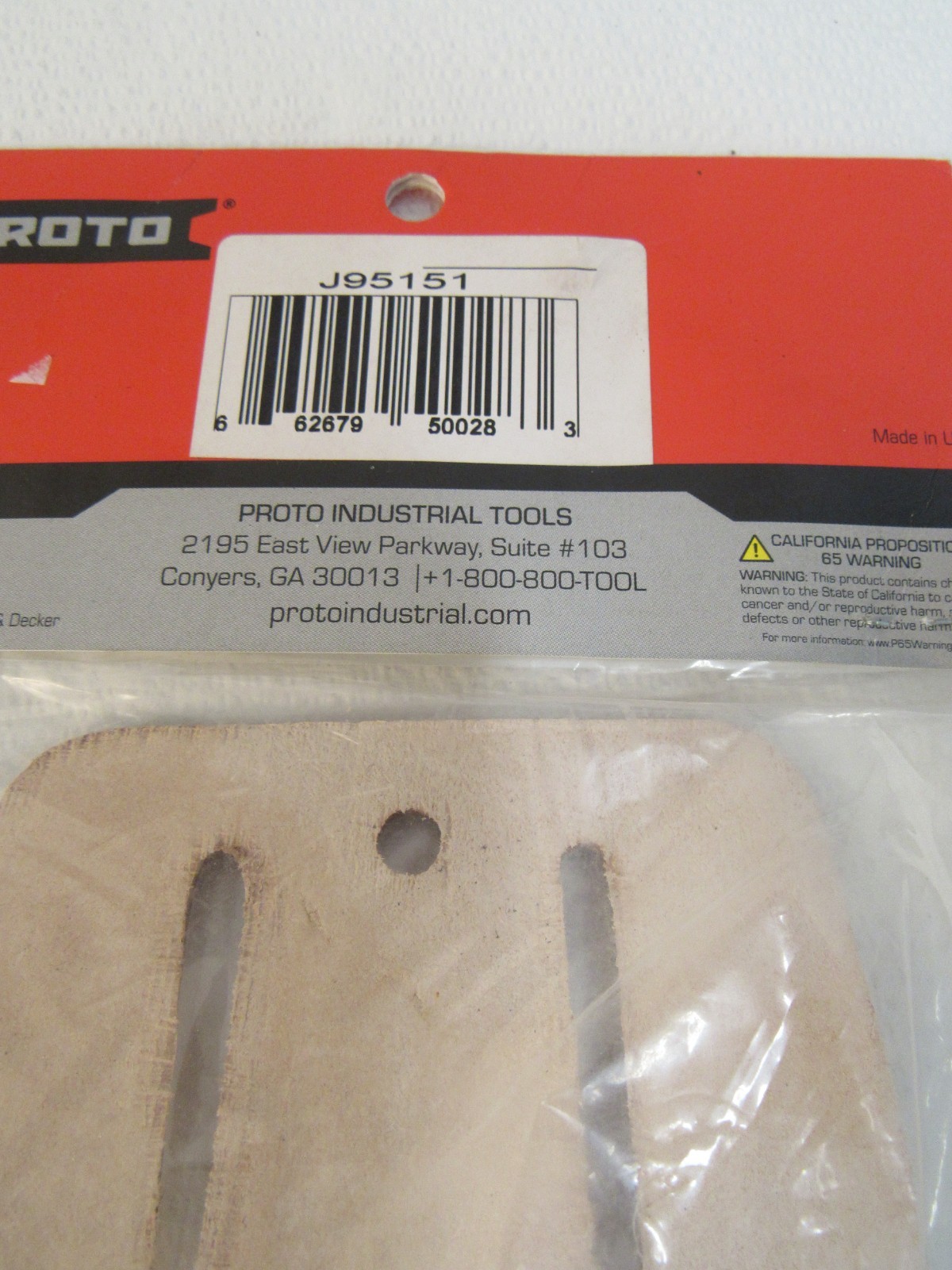 PROTO J95151 Tan Leather Tool Holder Attaches to Belt