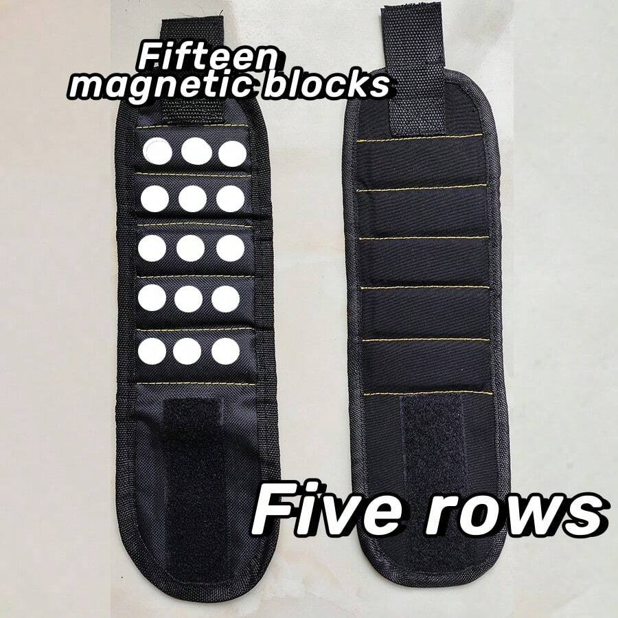 Strong Magnetic Wristband – Holds Screws, Nails & Drill Bits for DIY & Repair