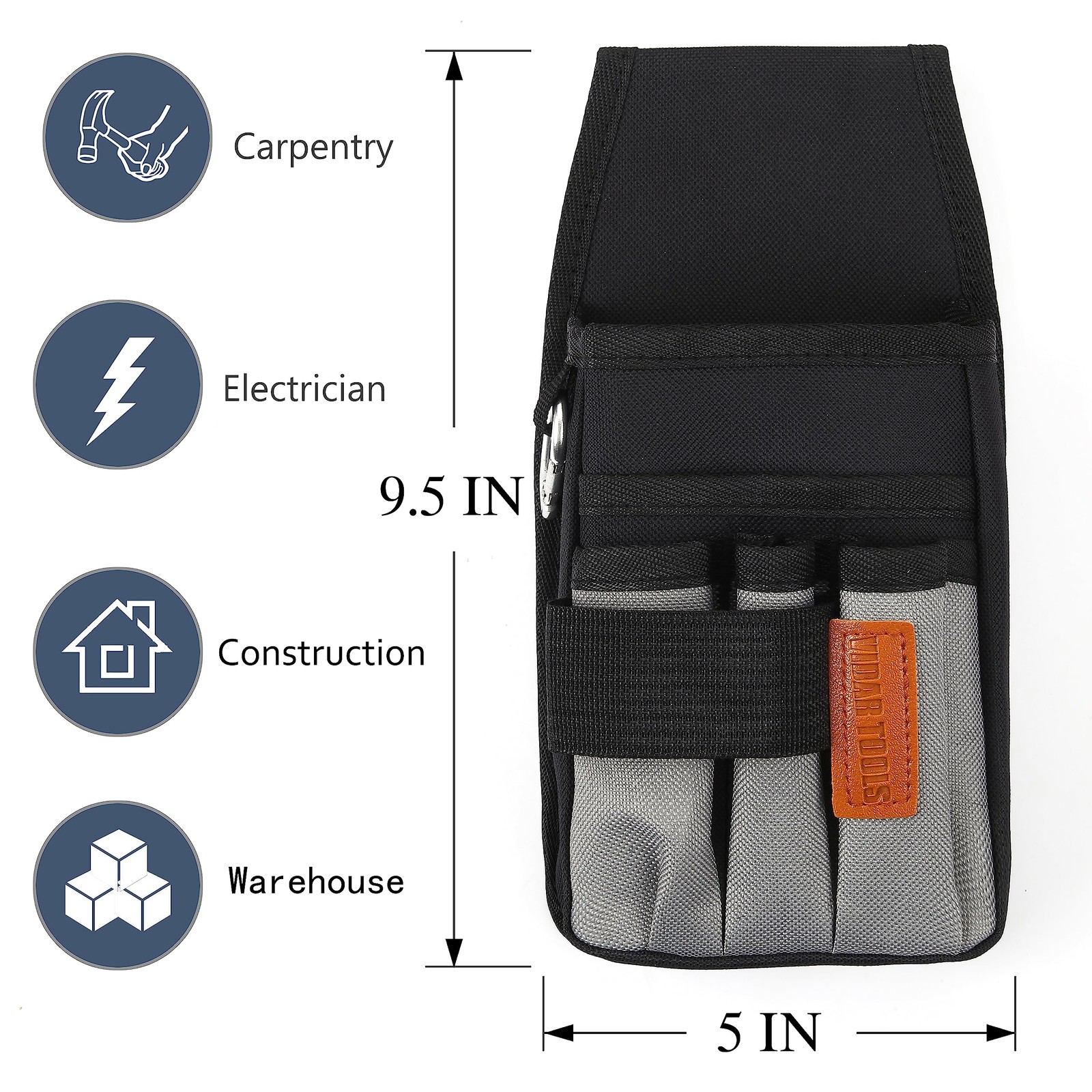 Small Tool Pouch with Belt ClipTool Belt PouchesElectrician Tool Pouch.Mini