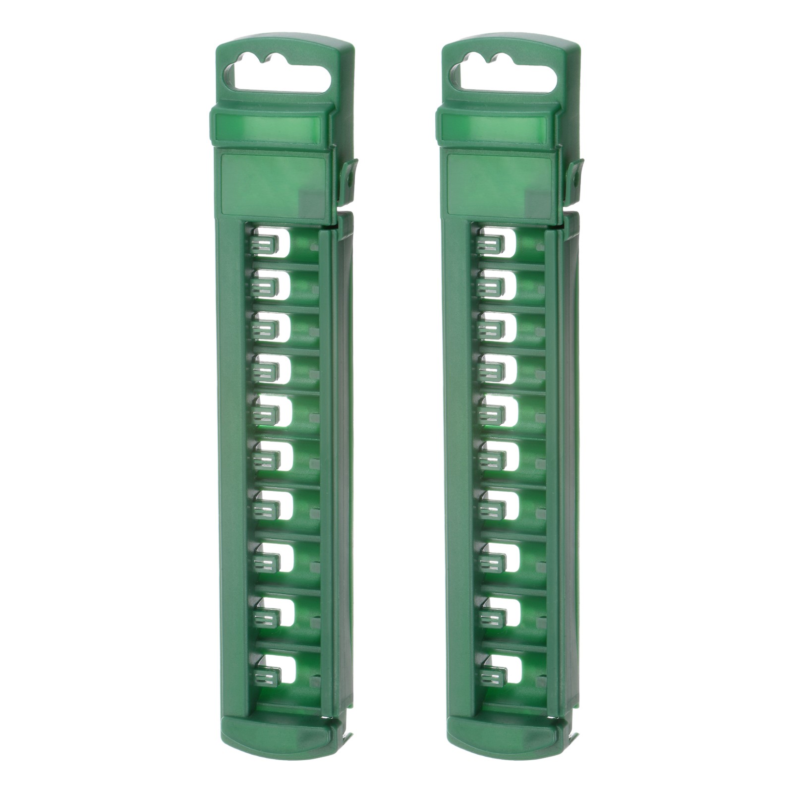 2pcs Socket Organizer 1/4″ Drive 10 Slots Portable Shallow Socket Rail Holder