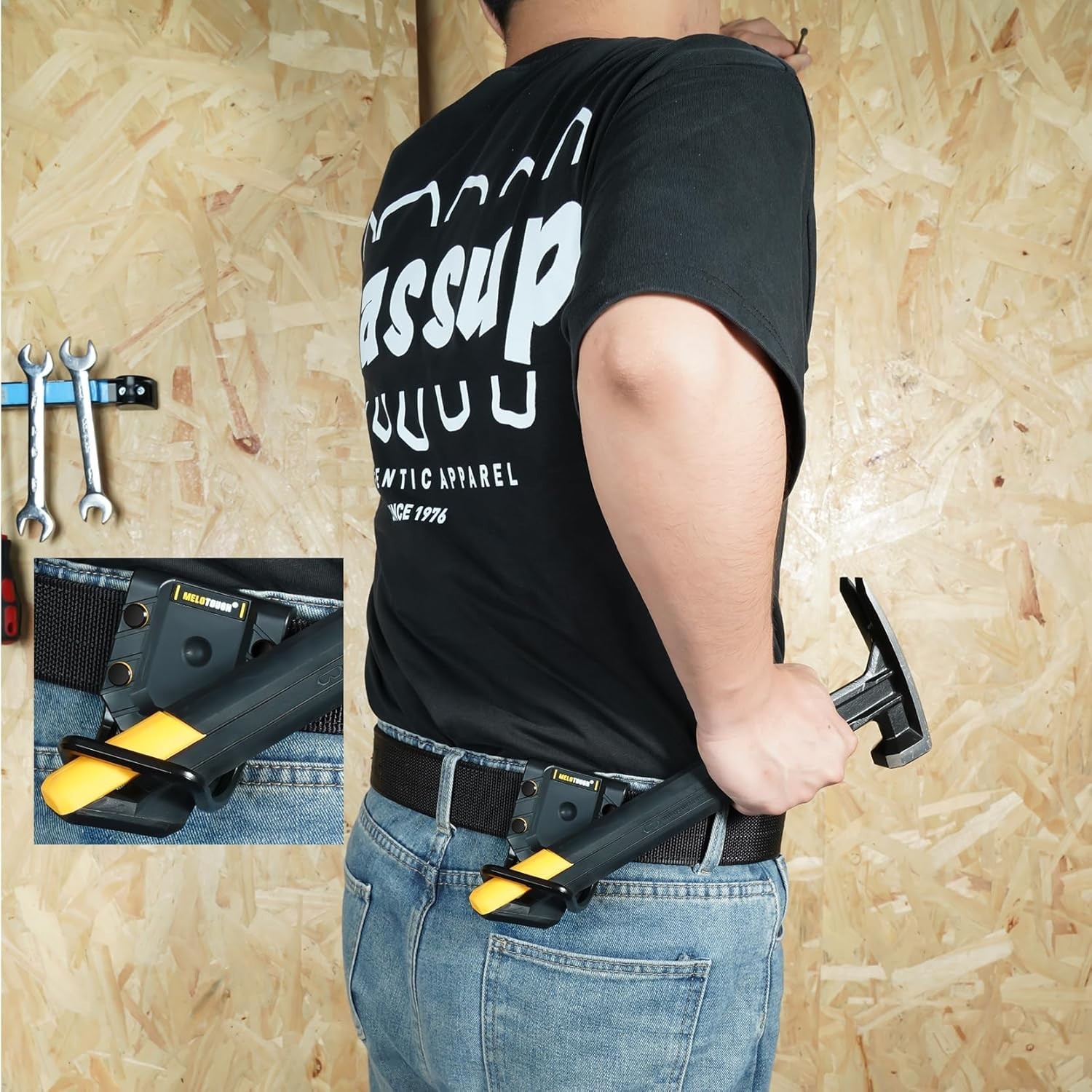 Hammer Holder for Belt, Hammer Loop, Hammer Holster, Hammer Belt Holder Black
