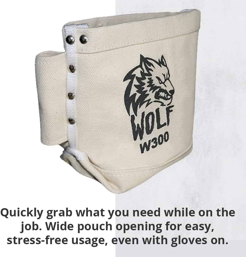 Wolf Canvas Tool Pouch, Tunnel Belt Loop, Bull Pin Loops & Bolt Bag Tote |