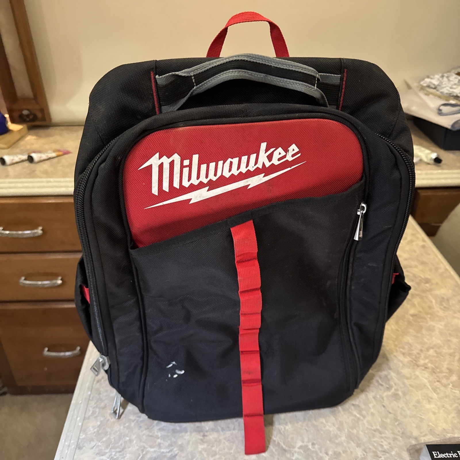 Milwaukee 48-22-8202 22-Pocket Low-Profile Backpack w/ Padded electronics sleeve