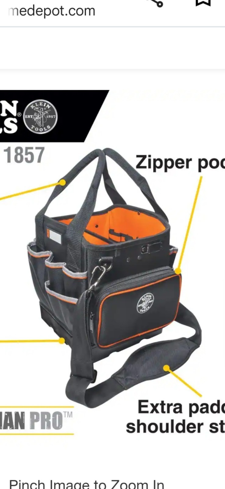 Klein Tools Tradesman Pro Shoulder Bag (5541610-14)
