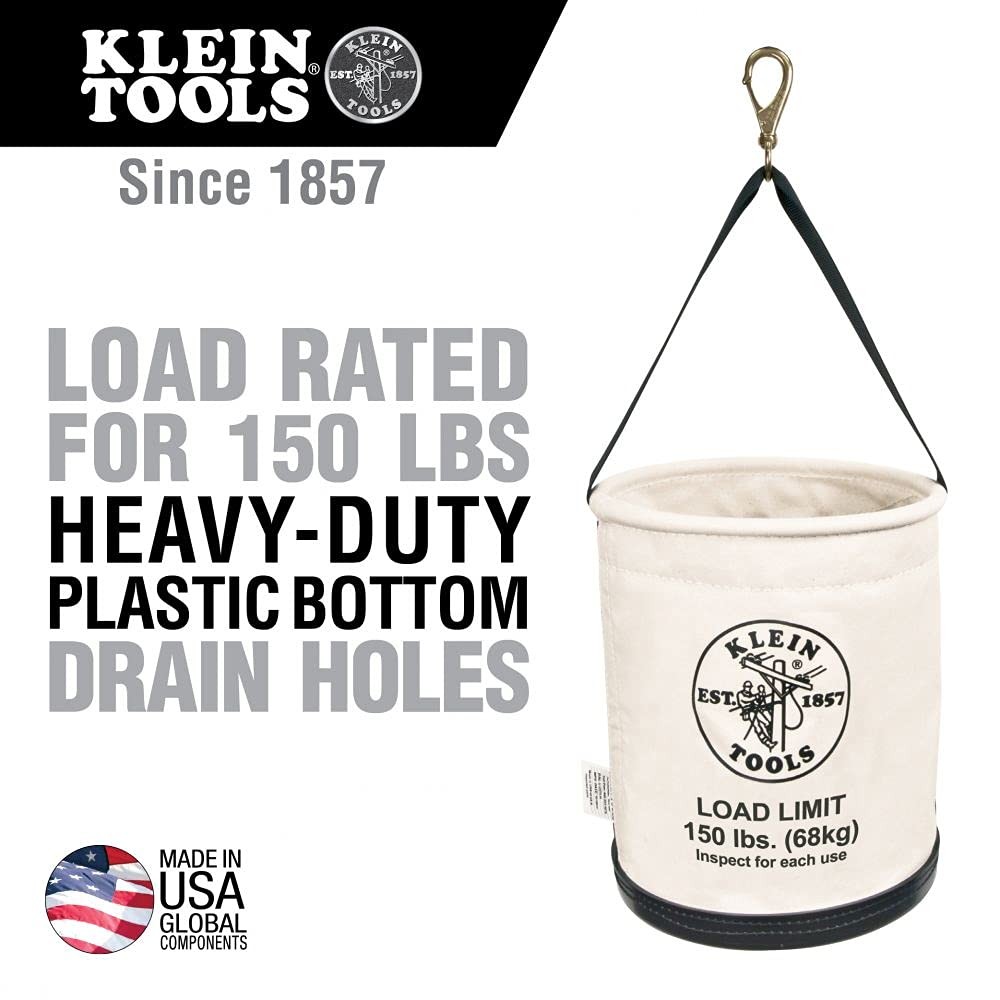 Klein Tools Canvas Bucket Bundle with Mini Bucket 5109SLR + 5104MINI