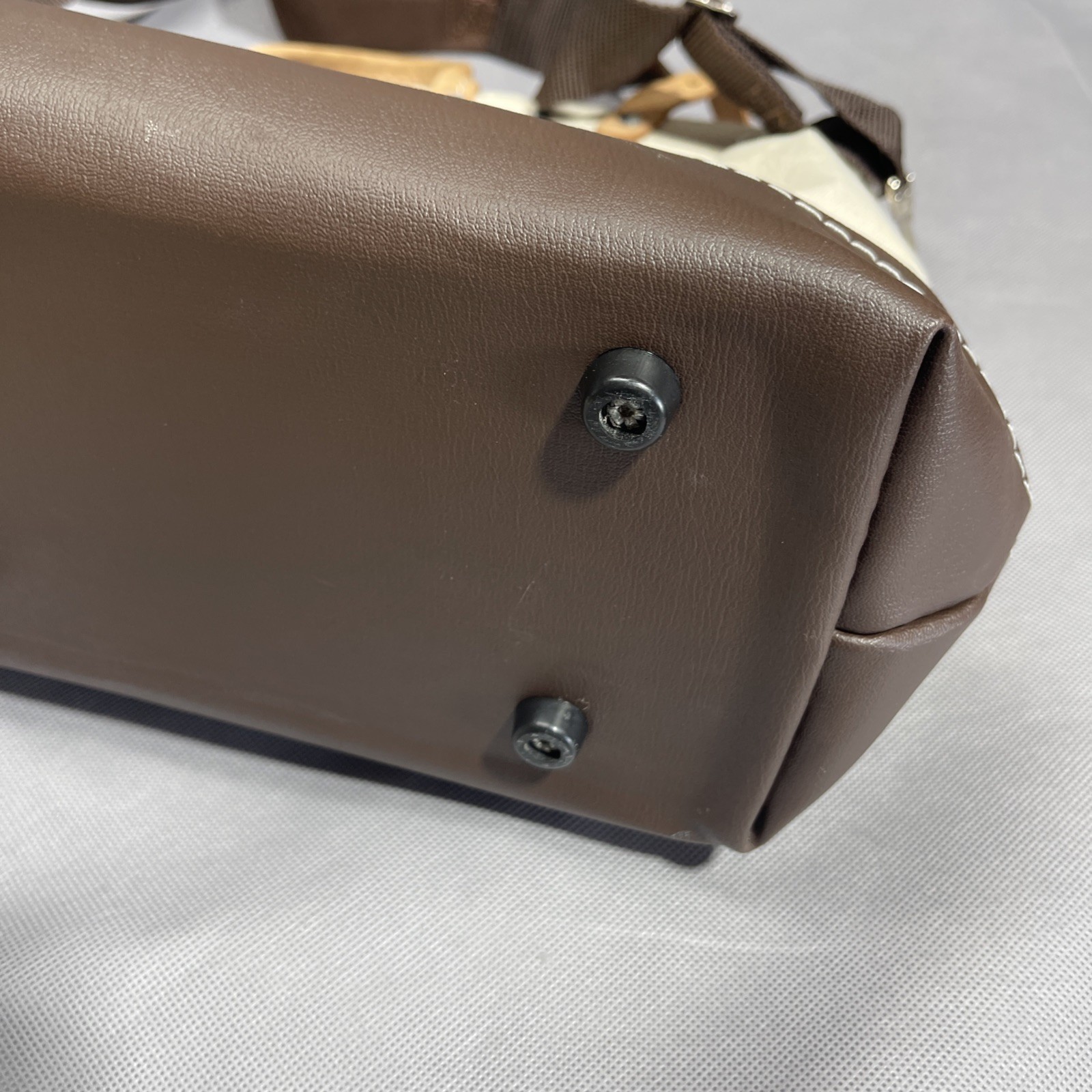 Klein Tools 5102-18 Canvas Tool Bag Large Beige Brown Leather Bottom Heavy Duty
