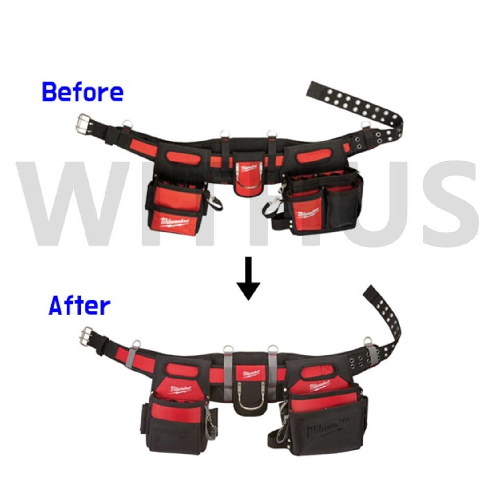 Milwaukee 48-22-8110 Nylon Stable Base Electricians Work Belt Tool Belt – Fedex