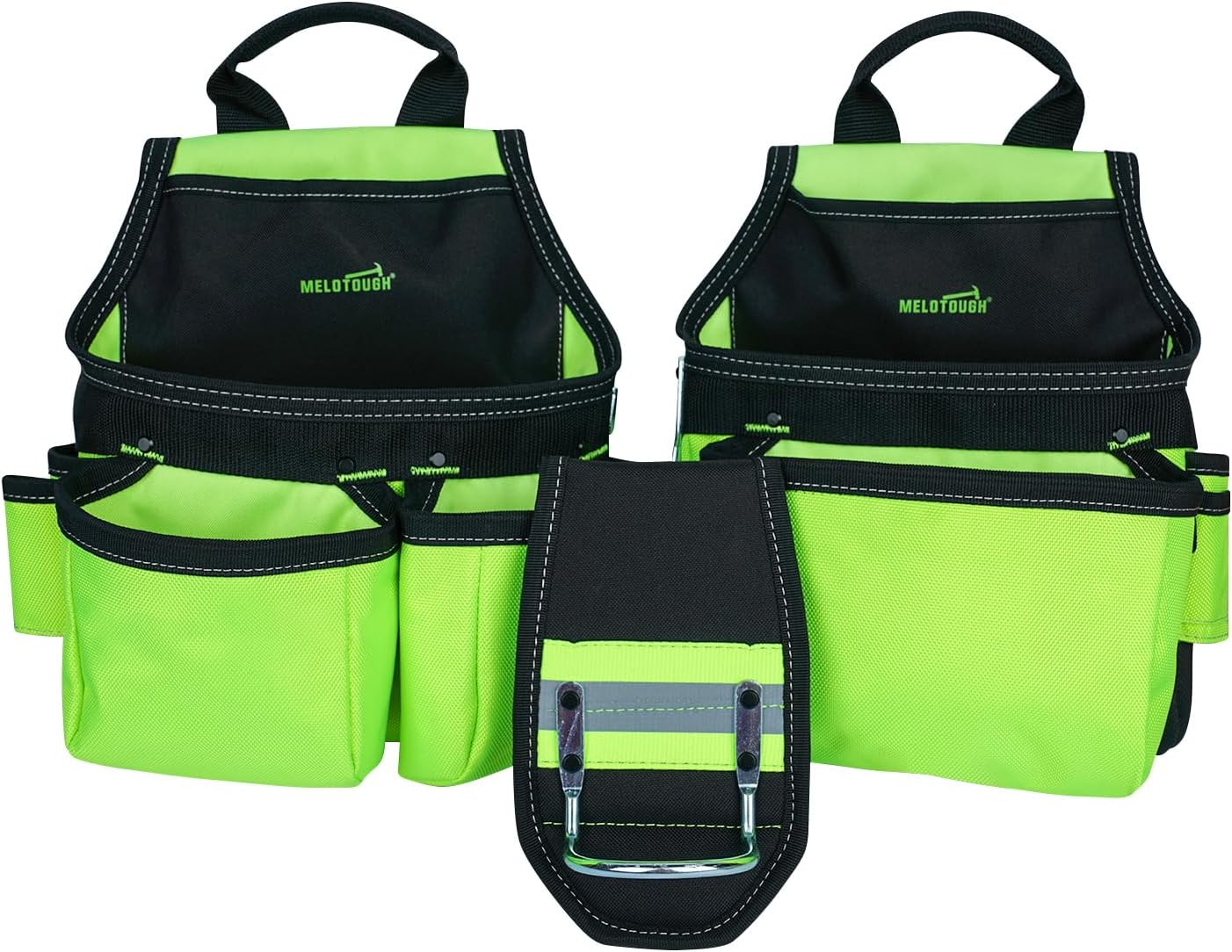 Reflective Safety Tool Belt with Suspenders Tool Bag Supenders Framers Comb Apro