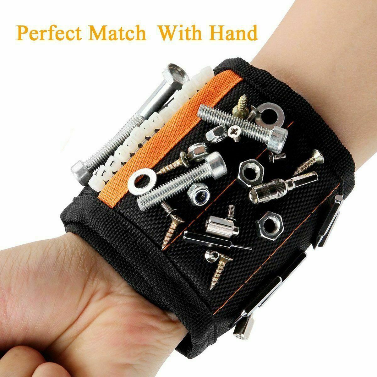 Magnetic Wristband Tool Belt with 15 Strong Magnets for Holder Holding Screws