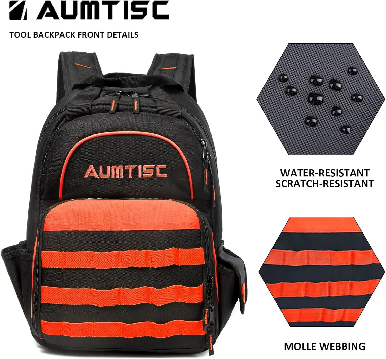 Multi-Use Tool Bag Backpack – 16” for Electrician & Construction Professionals