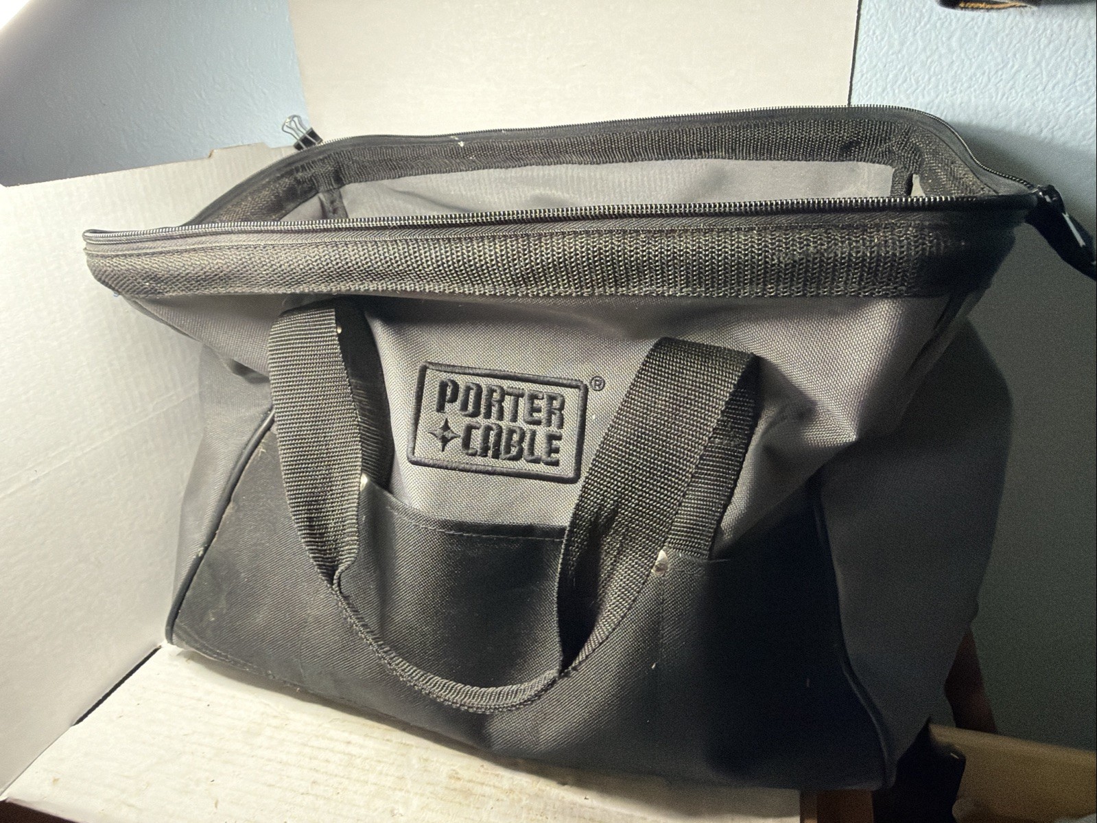 Porter-Cable OEM Large Contractor Tool Bag Case w/ Zipper & Handles 17x9x11”