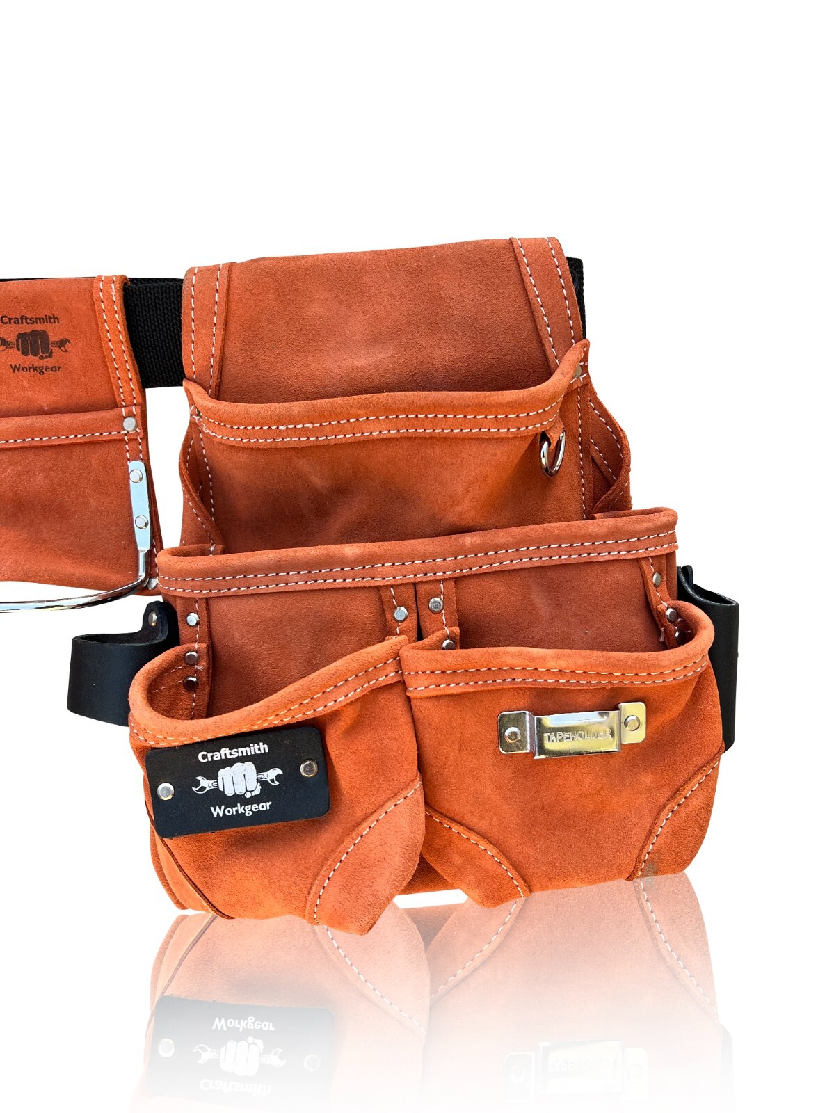 Professional Grade Heavy Duty Suede Leather Framer Roofer Belt with Handles