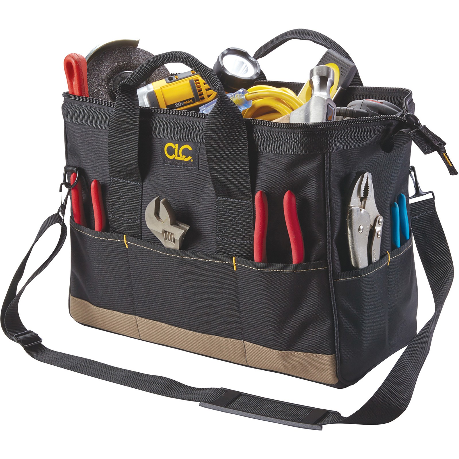 CLC 22 Pocket Bigmouth Tote Bag, 16in.W x 8 1/2in.D x 10in.H, Model# 1165