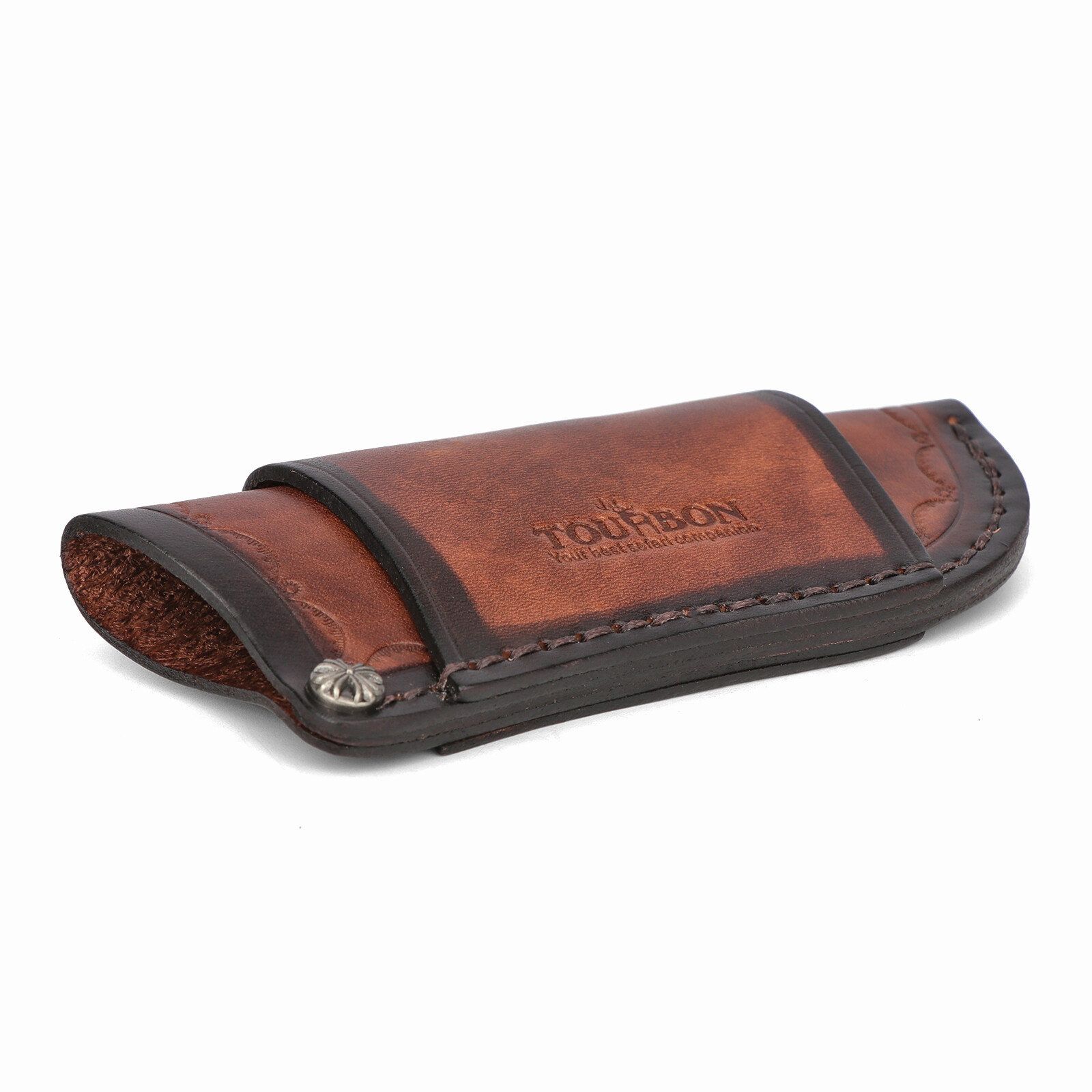 TOURBON Leather Knife Sheath Fixed Blade Case Belt Pouch Fit 4in Knives Camping