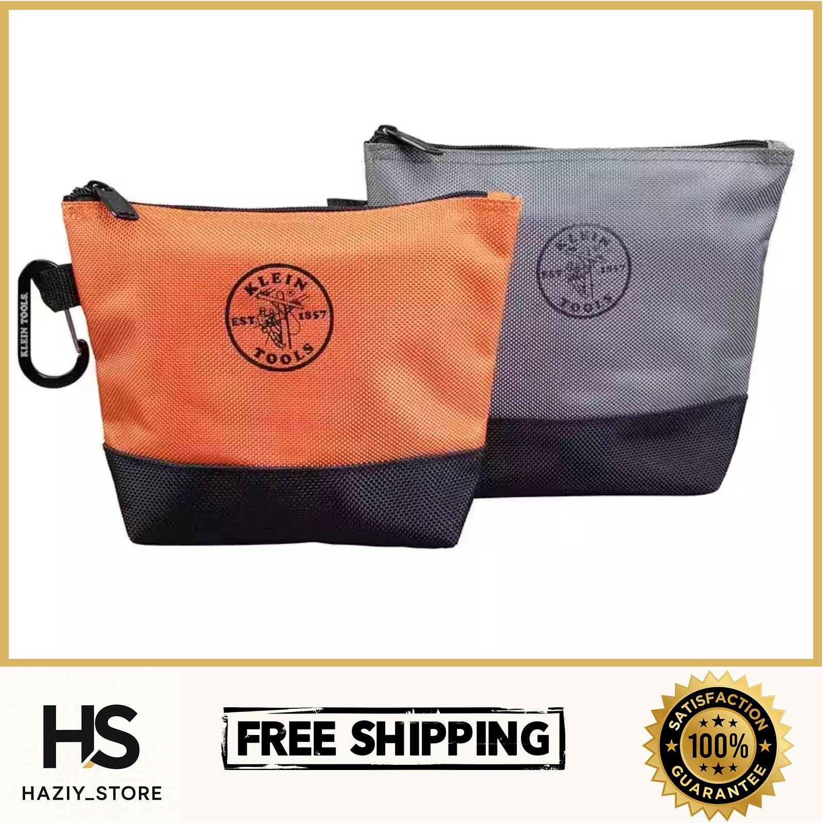 Klein Tools 9 In. Stand-Up Zipper Tool Bag (2-Pack)