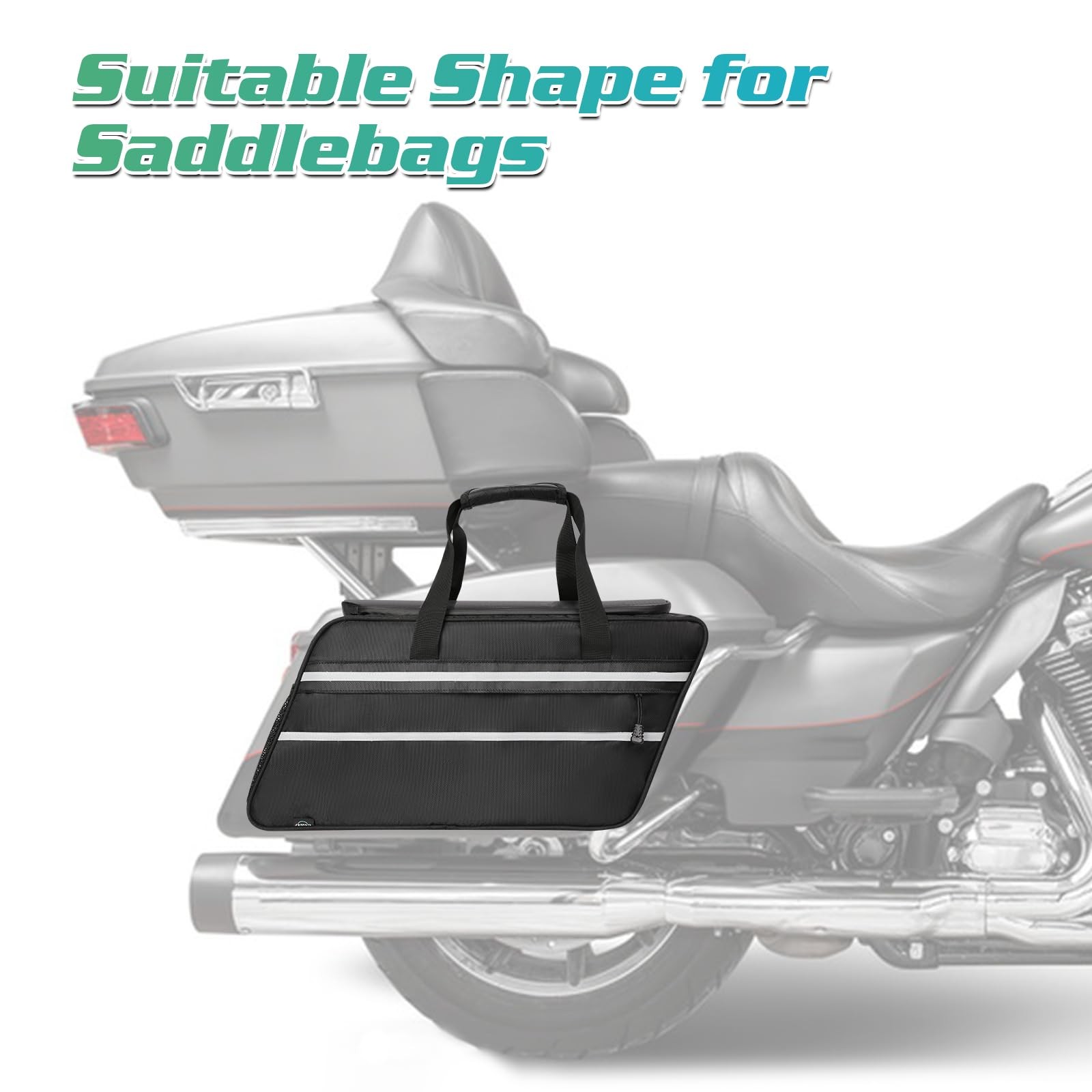Waterproof 32L Motorcycle Saddlebag Liner Insert for Touring Models 19932023