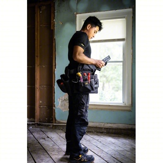 CLC 5605 Custom Leathercraft 5 Piece Framers Combo Tool Belt 18 Pockets Black