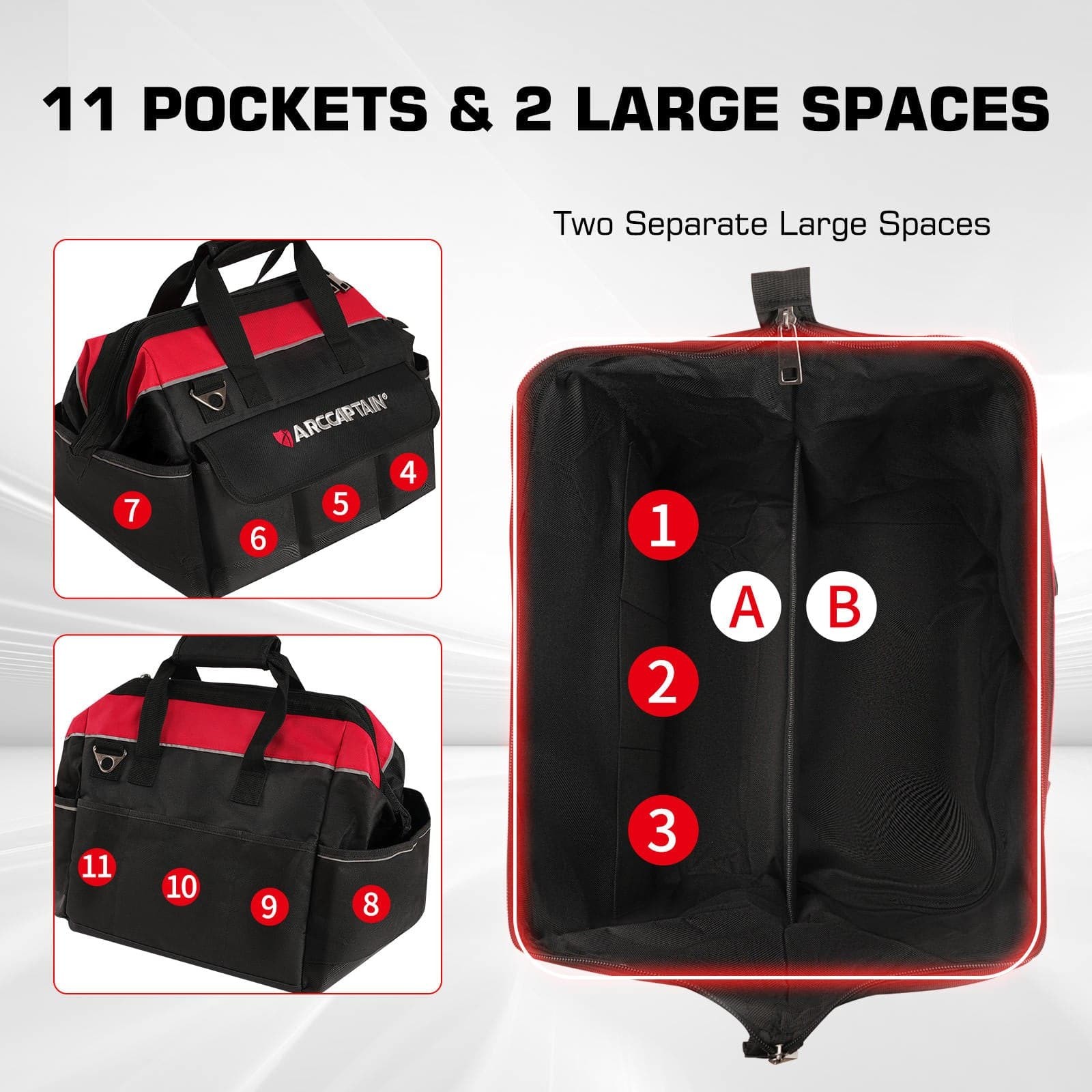 Arccaptain Welding Tool Bag For Electrician/ Welder Welding Tools Backpack