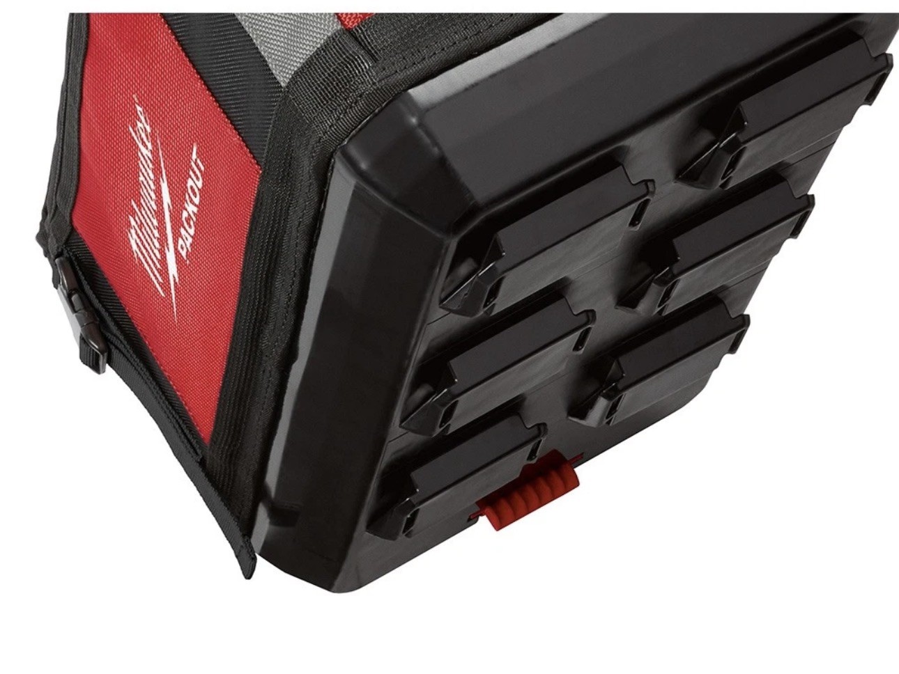 Milwaukee 48-22-8315 15″ PACKOUT Storage Tote, 32 Total Pockets Metal Tape Clip